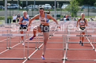 Womens under-20 hurdles, North Eastern Track and Fields Champs., Middlesbrough. Photo: David T. Hewitson/Sports for All Pics